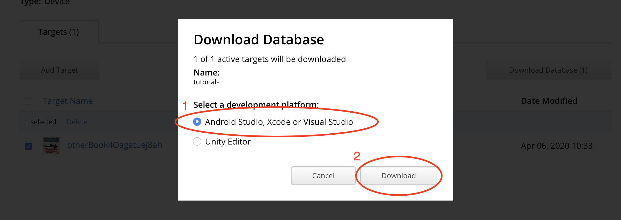 download-database-popup