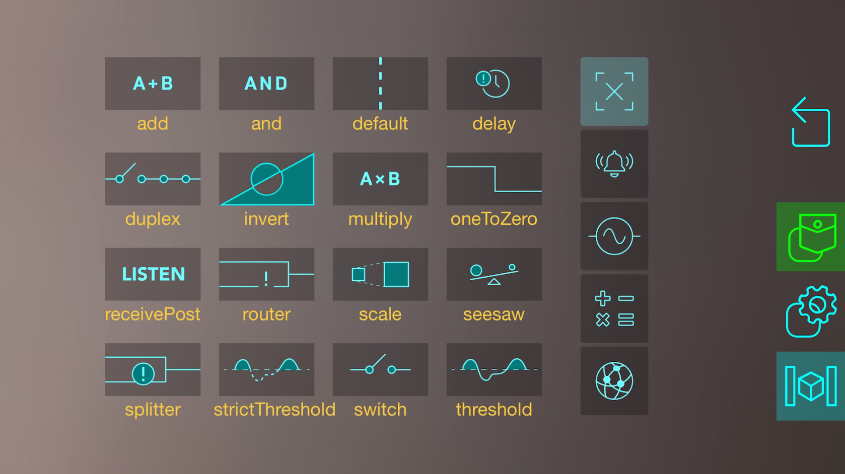 logic block menu